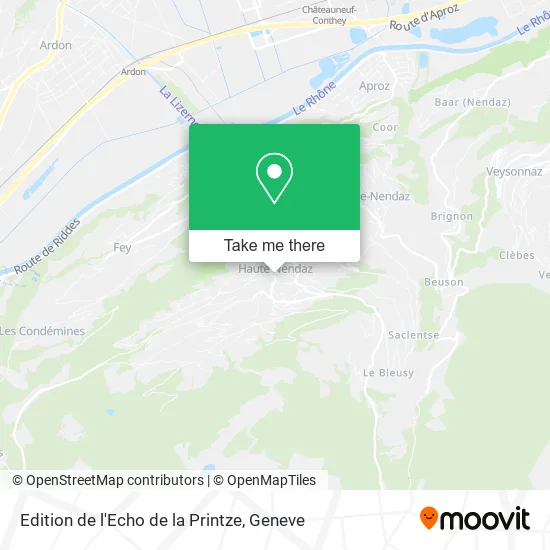 Edition de l'Echo de la Printze map