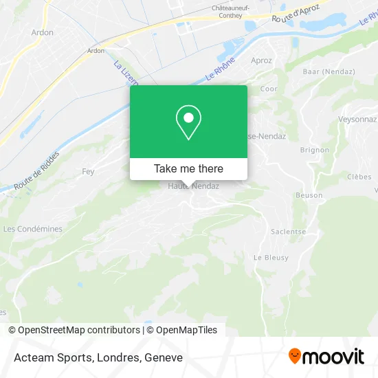 Acteam Sports, Londres map