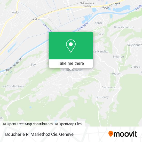 Boucherie R. Mariéthoz Cie map