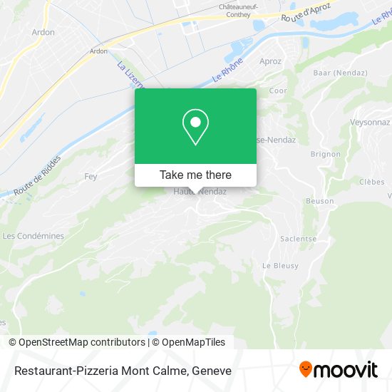 Restaurant-Pizzeria Mont Calme plan