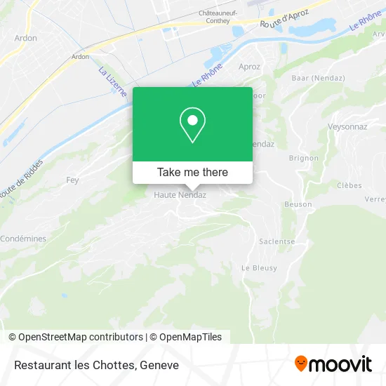 Restaurant les Chottes plan