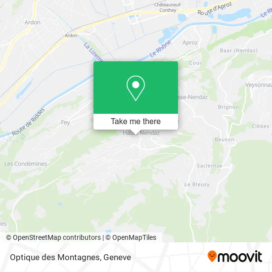 Optique des Montagnes plan
