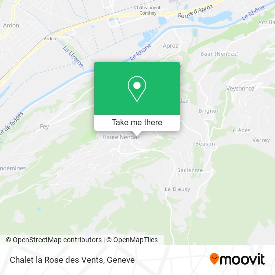 Chalet la Rose des Vents map