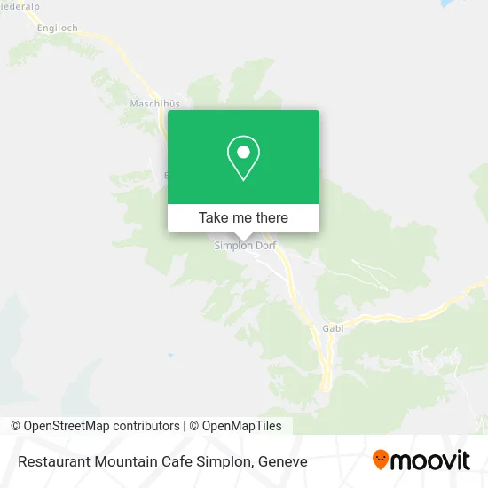 Restaurant Mountain Cafe Simplon map