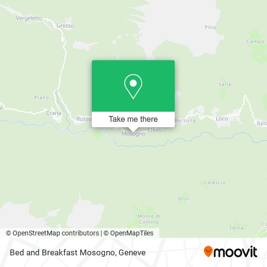 Bed and Breakfast Mosogno map