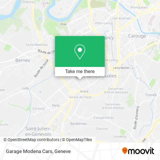 Garage Modena Cars map
