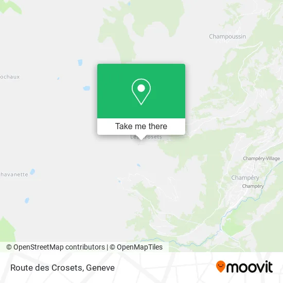 Route des Crosets map