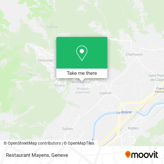 Restaurant Mayens map