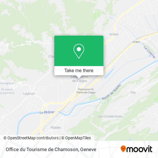 Office du Tourisme de Chamoson map