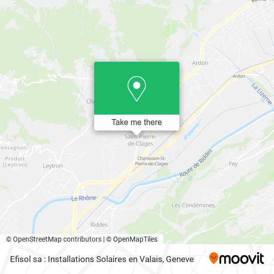 Efisol sa : Installations Solaires en Valais map