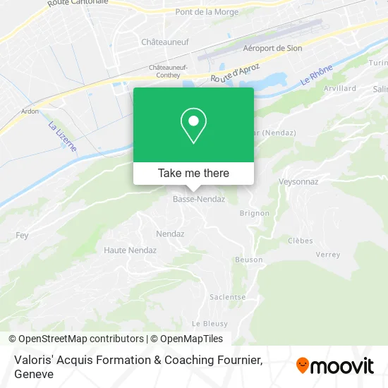 Valoris' Acquis Formation & Coaching Fournier map