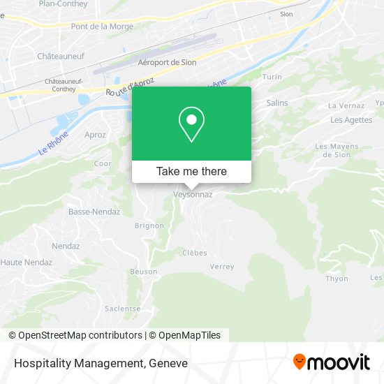 Hospitality Management map
