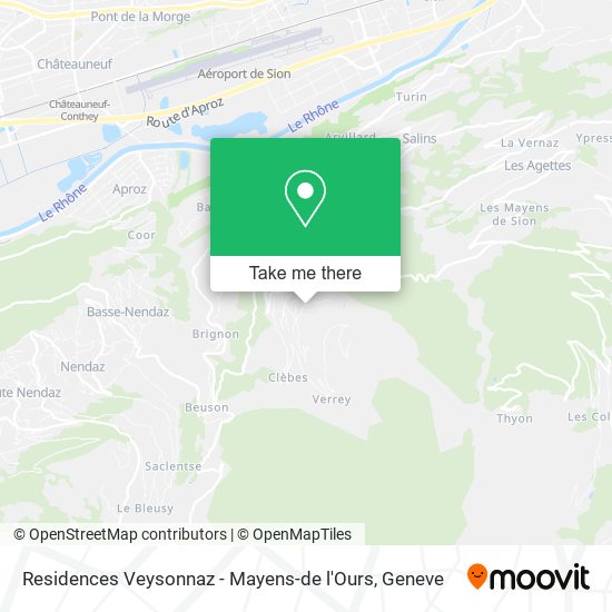 Residences Veysonnaz - Mayens-de l'Ours map