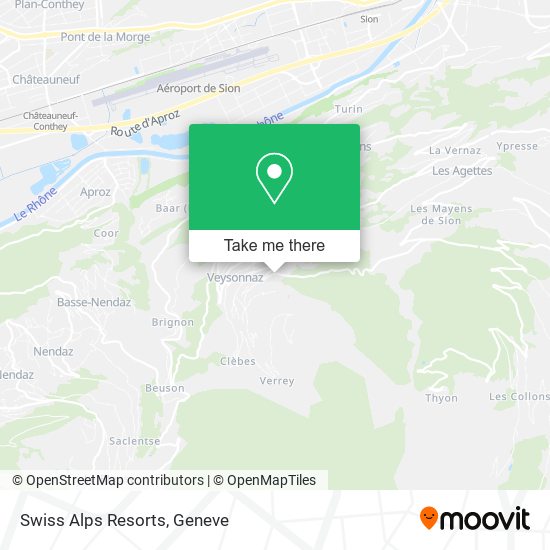Swiss Alps Resorts map