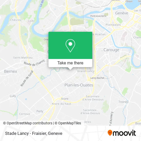 Stade Lancy - Fraisier map