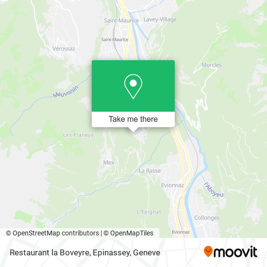 Restaurant la Boveyre, Epinassey map