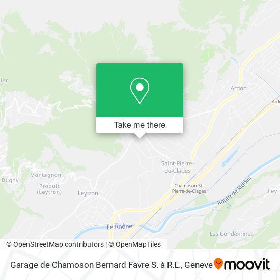 Garage de Chamoson Bernard Favre S. à R.L. map