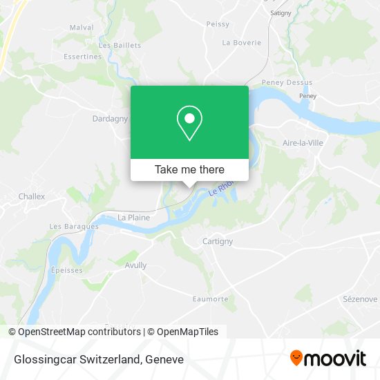 Glossingcar Switzerland map