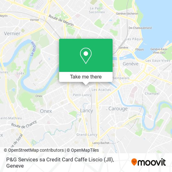 P&G Services sa Credit Card Caffe Liscio (Jll) map