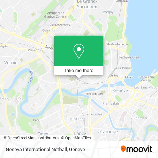 Geneva International Netball map