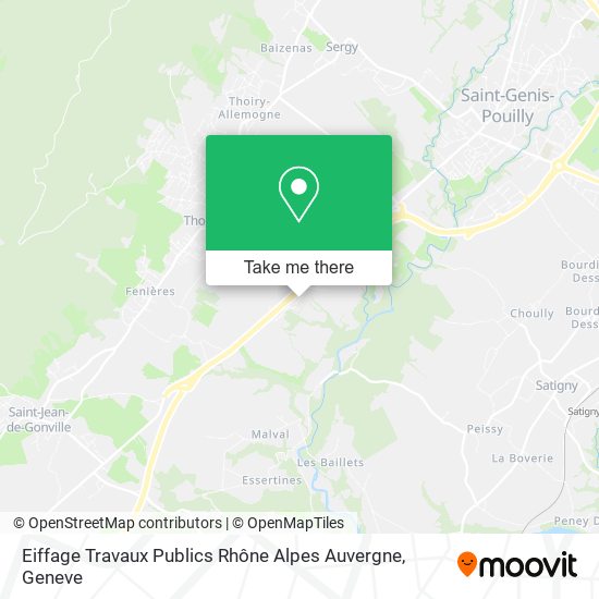 Eiffage Travaux Publics Rhône Alpes Auvergne map