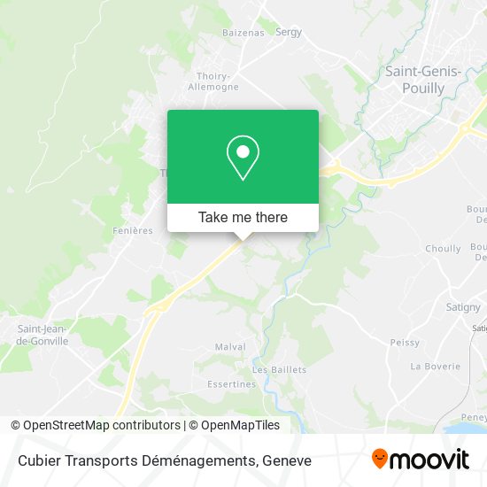 Cubier Transports Déménagements map
