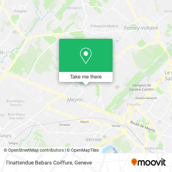 l'Inattendue Bebars Coiffure map