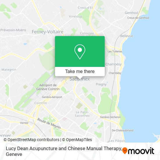 Lucy Dean Acupuncture and Chinese Manual Therapy map