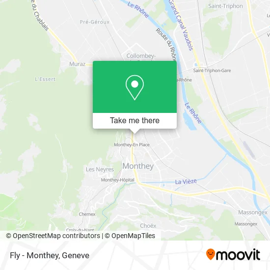 Fly - Monthey map