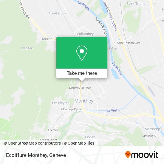 Ecoiffure Monthey map