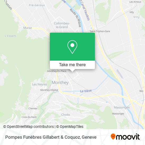 Pompes Funèbres Gillabert & Coquoz map