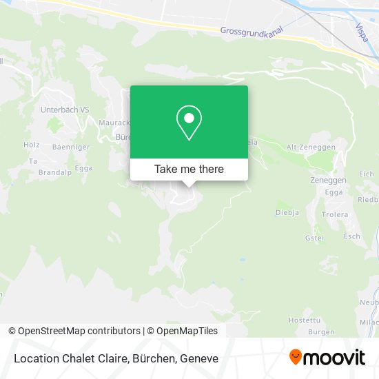 Location Chalet Claire, Bürchen map