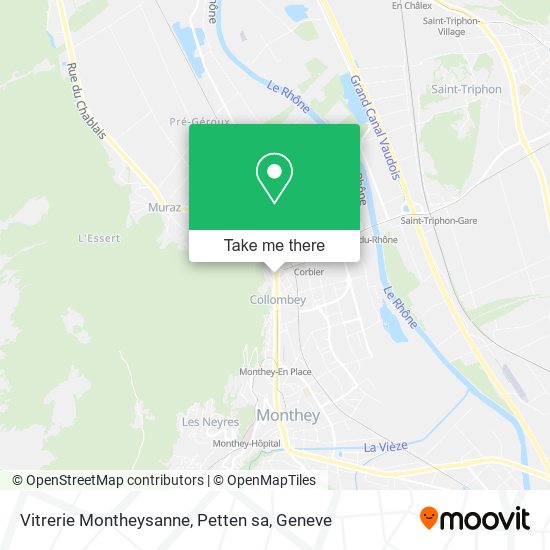 Vitrerie Montheysanne, Petten sa map