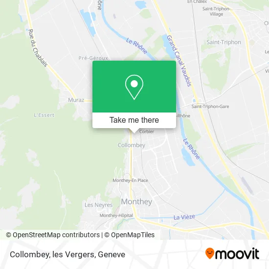 Collombey, les Vergers map