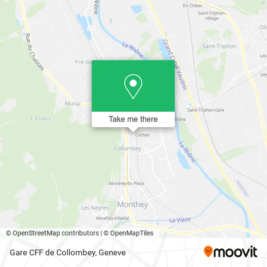 Gare CFF de Collombey map