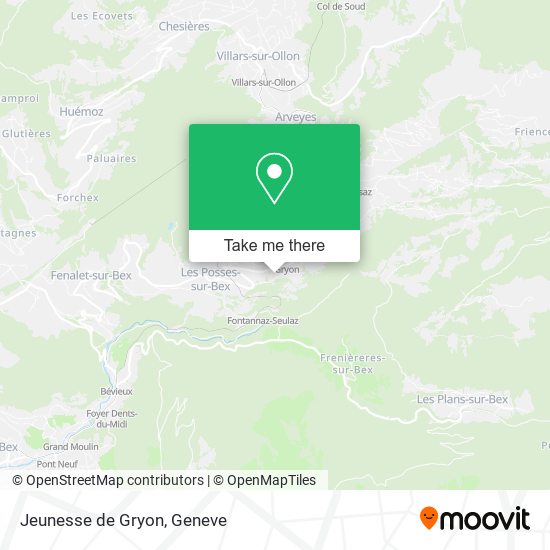 Jeunesse de Gryon map