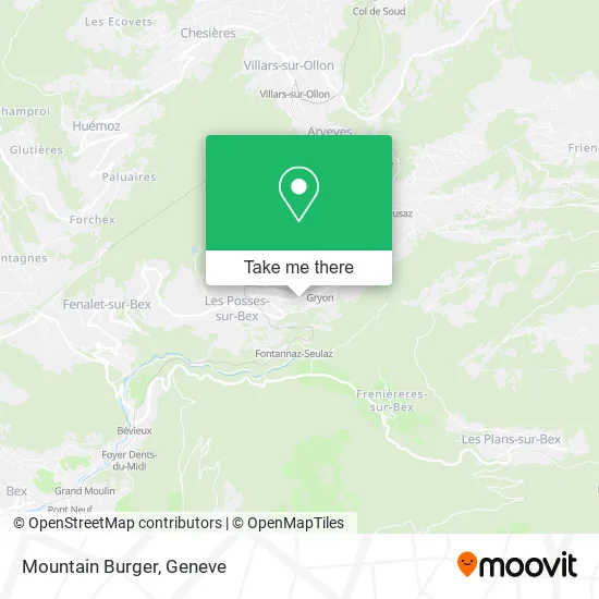 Mountain Burger map