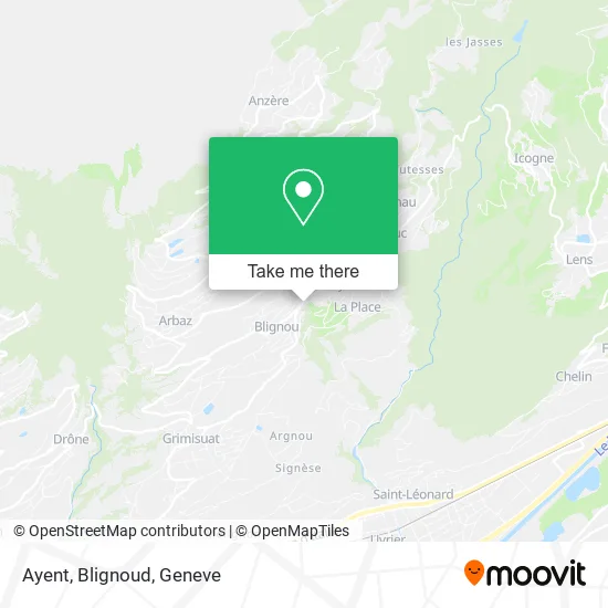 Ayent, Blignoud map