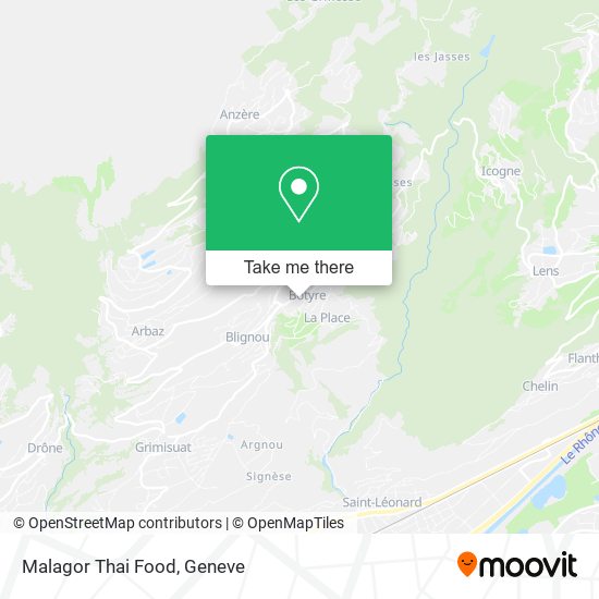 Malagor Thai Food map