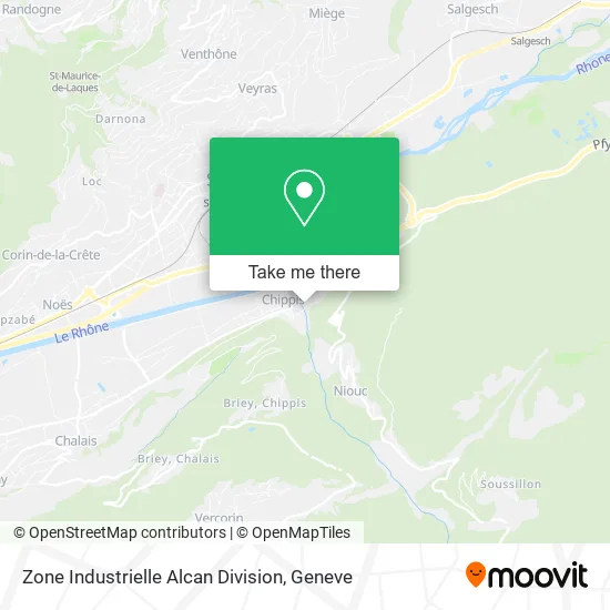 Zone Industrielle Alcan Division map