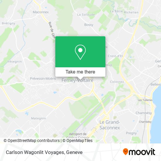 Carlson Wagonlit Voyages map