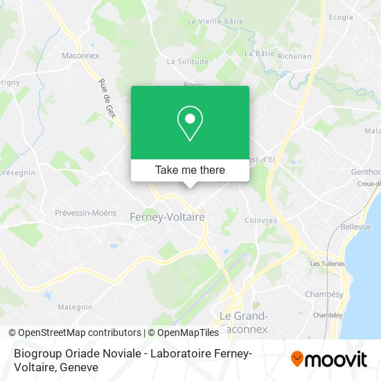 Biogroup Oriade Noviale - Laboratoire Ferney-Voltaire map