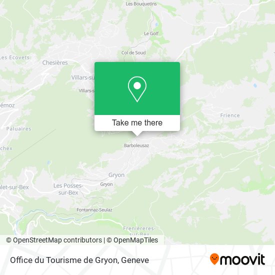 Office du Tourisme de Gryon map