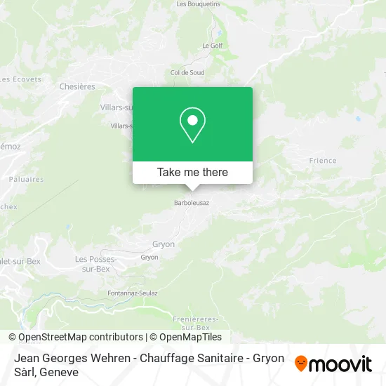 Jean Georges Wehren - Chauffage Sanitaire - Gryon Sàrl map