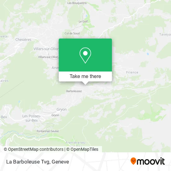 La Barboleuse Tvg map