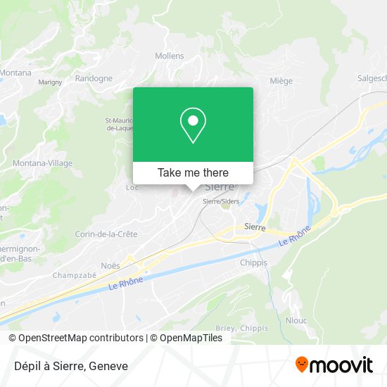 Dépil à Sierre map