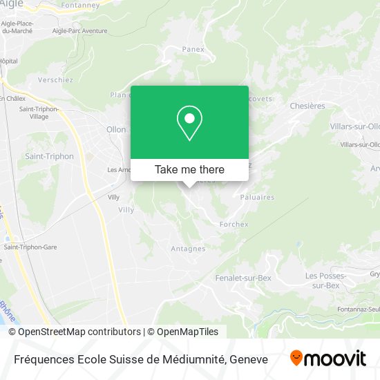 Fréquences Ecole Suisse de Médiumnité map