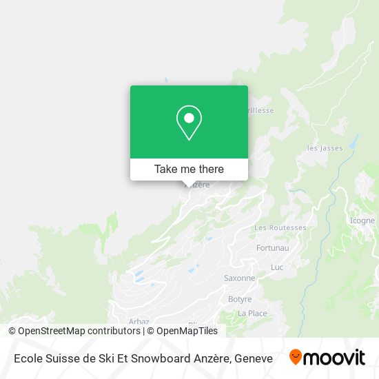 Ecole Suisse de Ski Et Snowboard Anzère map