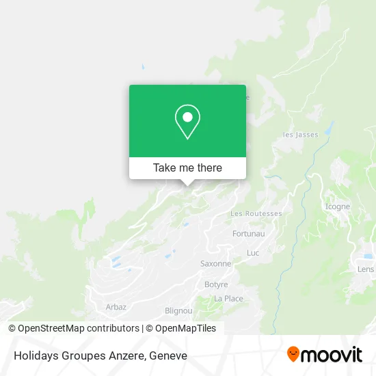 Holidays Groupes Anzere map