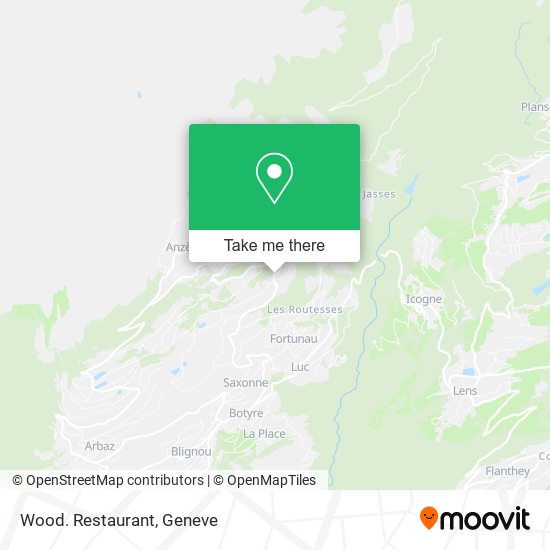 Wood. Restaurant map